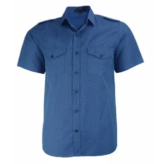 Camisa Manga Curta Amil Masculina, Tecido Misto, Vista Militar com 2 Bolsos - Raryel - Cor 6