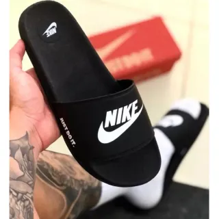 Slide unissex pronta entrega - Chinelo masculino e feminino - Coroa preto