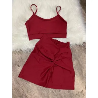 ALÇA RETA Conjunto Fitness - Empina bumbum - Vermelho