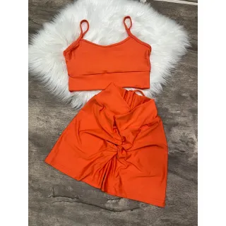 ALÇA RETA Conjunto Fitness - Empina bumbum - Vermelho