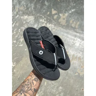 Promoção chinelo masculino confortável: opção ótima de presente - PRETO/PRETO