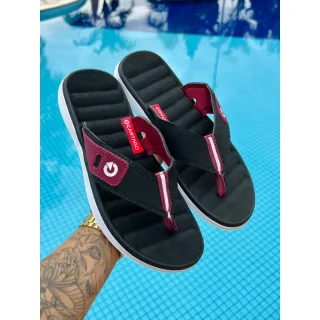 Promoção chinelo masculino confortável: opção ótima de presente - PRETO/PRETO