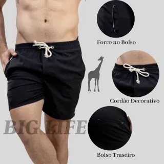 Bermuda Moda Praia Linho Masculino - Estilo Mauricinho - Branco