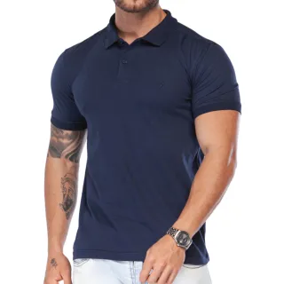 Promoção Camisa Polo Masculina Algodão Leve e Confortável - Preto