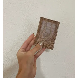 Porta Cartão Slim, Carteira Pequena, CNH - Marrom