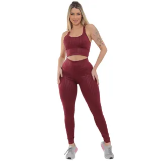 Top com Bojo e Legging Cintura Alta Conjunto Fitness 3D Suplex Academia Roupa Para Treinar Empina Bumbum - Azul Claro