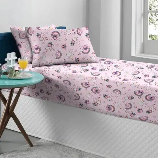 Lençol Infantil Solteiro em Malha com Elástico - Jogo de Cama Antialérgico - Algodão - Super Game