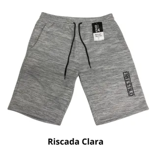 Treino Academia Casual Masculina Moletom Bermudas Kit 2 Moletinho - CINZA E GRAFITE