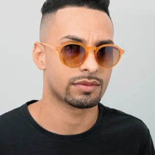 Proteção UV400 óculos de sol feminino e masculino redondo - C3