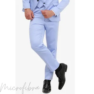 Promoção! Calça Executivo Azul Serenity em Microfibra Premium - 54