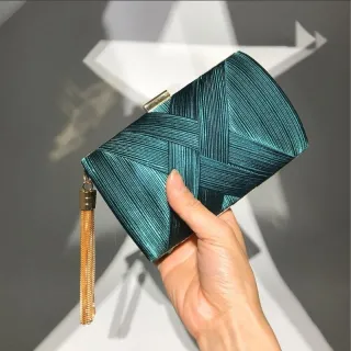 Clutch feminina para festa com alça de corrente SK-6005 - Prata