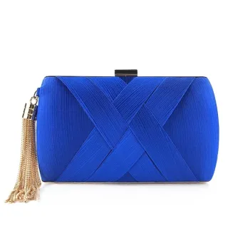 Clutch feminina para festa com alça de corrente SK-6005 - Prata