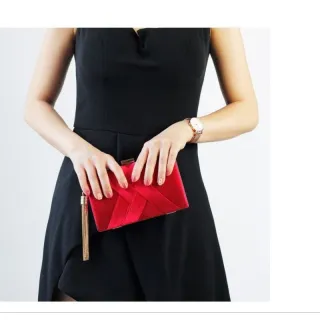 Clutch feminina para festa com alça de corrente SK-6005 - Prata
