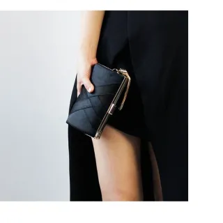 Clutch feminina para festa com alça de corrente SK-6005 - Prata