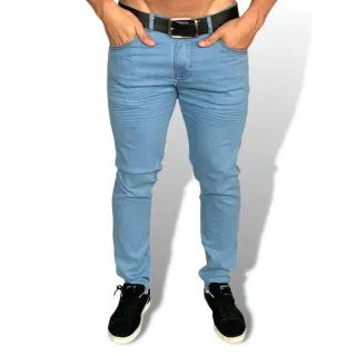 Nova coleção 2023: Calça Masculina Slim Chino Bege em Sarja - Preta Bolso Chapado