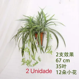 Pendure na parede a planta artificial de simulação de flor verde realista - Braqueteplant--4002-9C - Verde