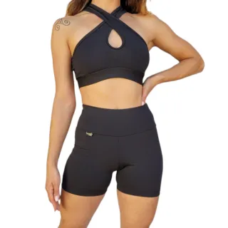 Conjunto Fitness Estampado Feminino - Short e Top para Academia - Estampa 08