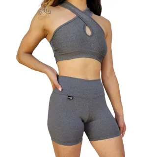 Conjunto Fitness Estampado Feminino - Short e Top para Academia - Estampa 08