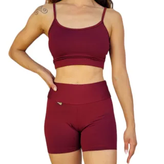 Conjunto de Academia Feminino: Top e Short Fitness - Estampa 05