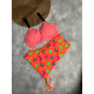 Conjunto moda academia Crossfit, short empina e top treino em poliamida - Conjunto Branco