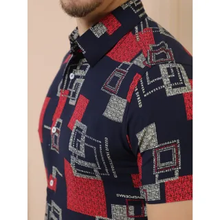 Camisa masculina manga curta botões Slim fit - Raryel - Vermelho