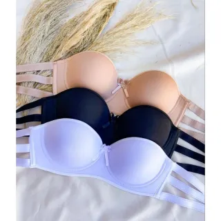 Conjunto 3 Sutiãs Tomara Que Caia com Bojo Reforçado e Conforto - SORTIDOS