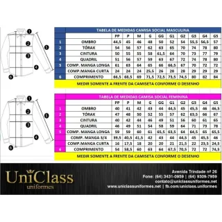 Camisa Azul Jeans Durável - Uniforme Resistente - Curta