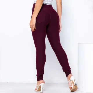 Legging Jeans Feminina Cos Alto Skinny com lycra - CINZA COR