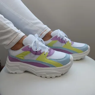 Confortável Tênis Feminino Plataforma Chunky Sneaker Blogueira (FORMA PEQUENA)