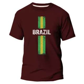 Camiseta Cruz Brasil Masculina e Feminina - Preto