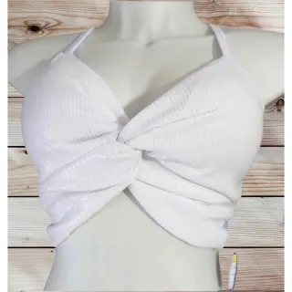 Top Cropped de Paetês com Lantejoulas - Nozinho - Prata