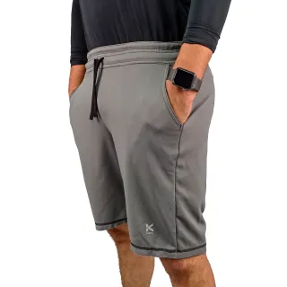 Bermuda Treino Masculina Diagonal Moletom Academia - K STORE - Cinza