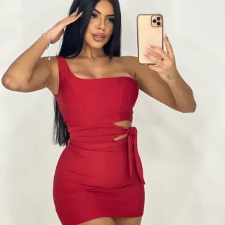 Festa Vestido Tubinho Feminino Colado Alça Mula Manca Curto Amarração - Verde água