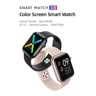 Relógio Inteligente X8 Iwo 13 - Bluetooth, Monitor de Chamada, Cronômetro, Cartão - Rosa