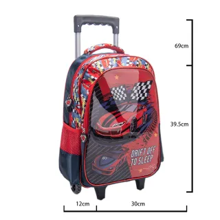 Mochila Escolar Infantil de Rodinhas Menino - Resistente e Impermeável - Dois padrões aleatórios