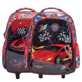 Mochila Escolar Infantil de Rodinhas Menino - Resistente e Impermeável - Dois padrões aleatórios