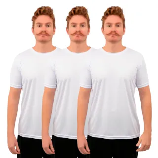 Envio Imediato! Kit Camiseta Masculina Dry Leve para Treino e Corrida - P M G GG XG - 3 azul