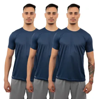 Envio Imediato! Kit Camiseta Masculina Dry Leve para Treino e Corrida - P M G GG XG - 3 azul