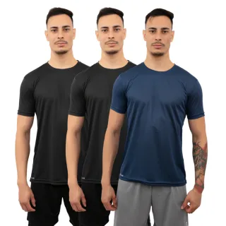 Envio Imediato! Kit Camiseta Masculina Dry Leve para Treino e Corrida - P M G GG XG - 3 azul
