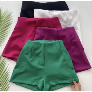 Calça Alfaiataria Feminina de Verão com Bolso Lateral - Modelo Zara, Cintura Alta e Elegância - Nude