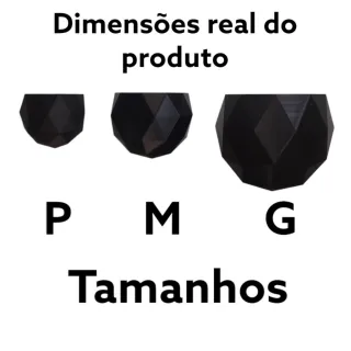 Vaso pendente de parede em formato diamante para plantas - Modelo B - Preto