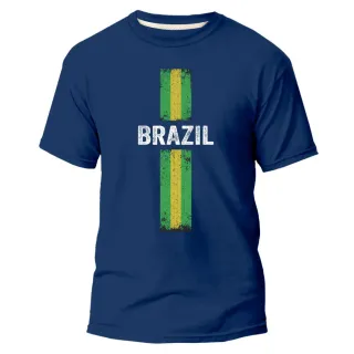 Camiseta Cruz Brasil Masculina e Feminina - Preto