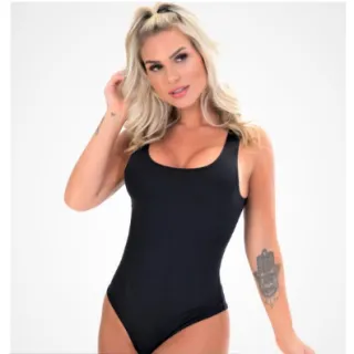 Moda Praia Feminino Suplex Liso Tamanhos P,M,G,GG - Maio Body - MAIO PRETO