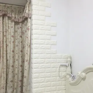 Proteção para Crianças: Kit 10 Peças de Painel 3D Tijolo Autocolante - Único