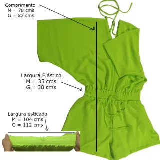 Verão Macacão Feminino Blogueira Soltinho Macaquinho - Laranja