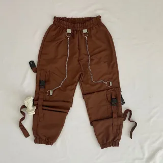 Calça Jogger Cargo Feminina com Correntes - Estilo Gringa Street - Único- 36 ao 42