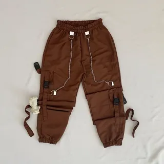 Calça Jogger Cargo Feminina com Correntes - Estilo Gringa Street - Único- 36 ao 42