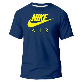 Estampa Azul Camiseta Masculina e Feminina Air Nikke NK - Várias Cores - Azul Air Laranja