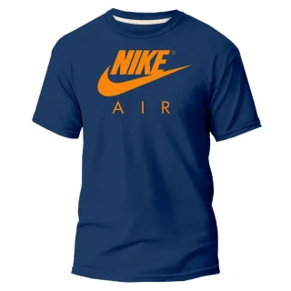 Estampa Azul Camiseta Masculina e Feminina Air Nikke NK - Várias Cores - Azul Air Laranja