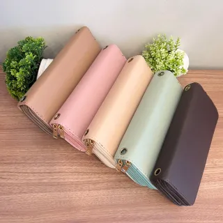 Bolsa de Mão e Carteira Feminina Long com 2 Zíper - Preta